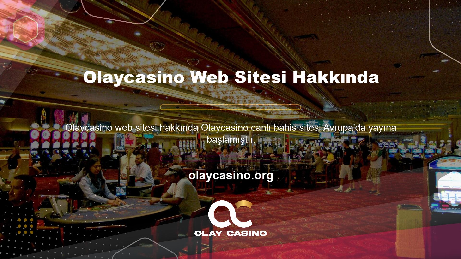 Olaycasino sitesindeki bilgiler doğmuş ve o zamandan beri ülkemiz casino sektöründe bir ses olmuştur